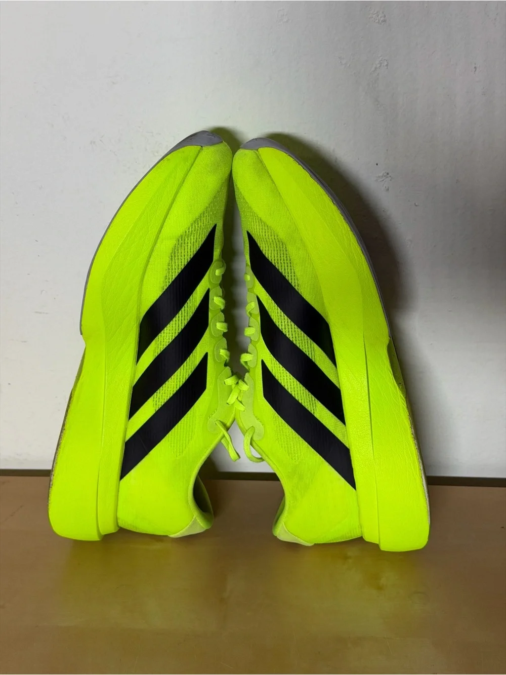 adidas Adizero Evo SL Lucid Lemon Neon Yellow Black Sneakers JR3416 Men's Sz 11
